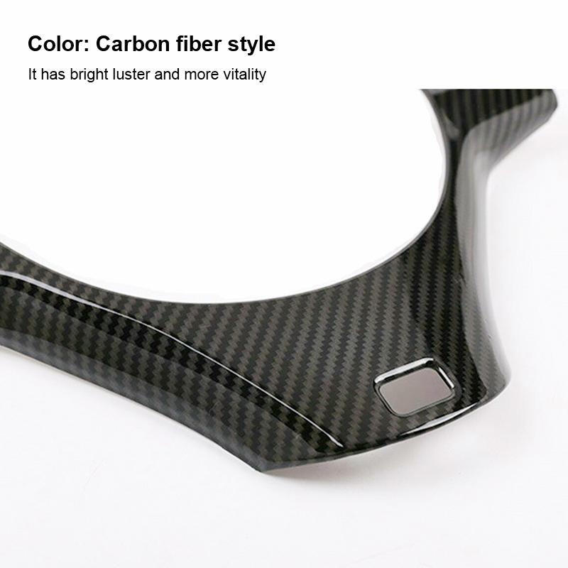 Carbon Faser Loook Auto Innen Lenkrad Trim Abdeckung Formteile Schmücken Für BMW M Sport 335i 325i E90 E91 E92 e93