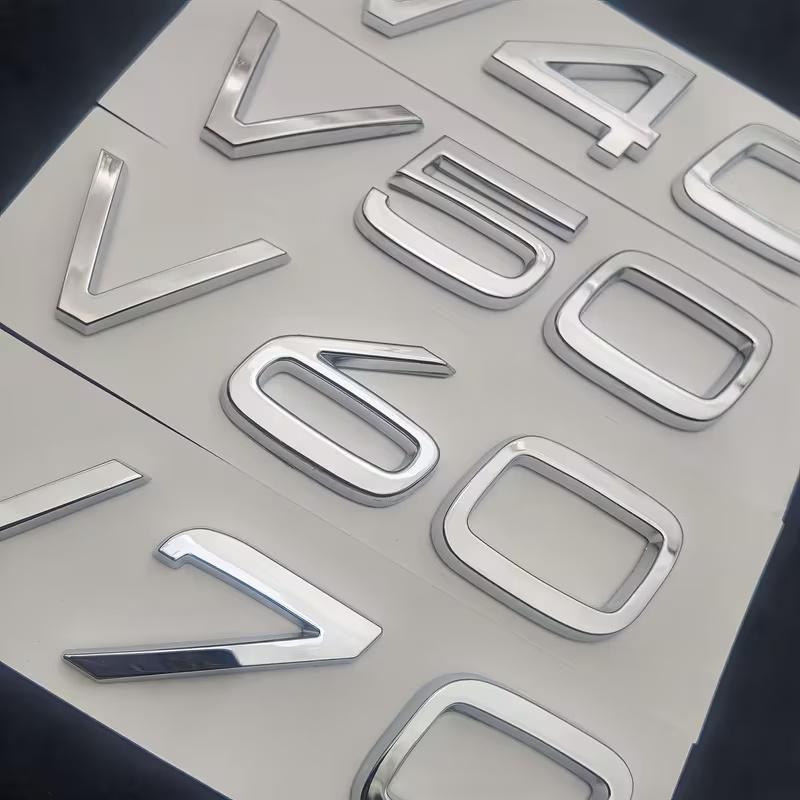 1 Stück 3D ABS Heckklappen Buchstaben Logo Emblem Abzeichen Aufkleber V40 V50 V60 V70 V90 Zubehör