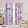 2pcs,2D Plane Printing Curtains Roller Blinds Jorden Collage Versatile Durable Polyester (without Rod) Home Decor for Living
