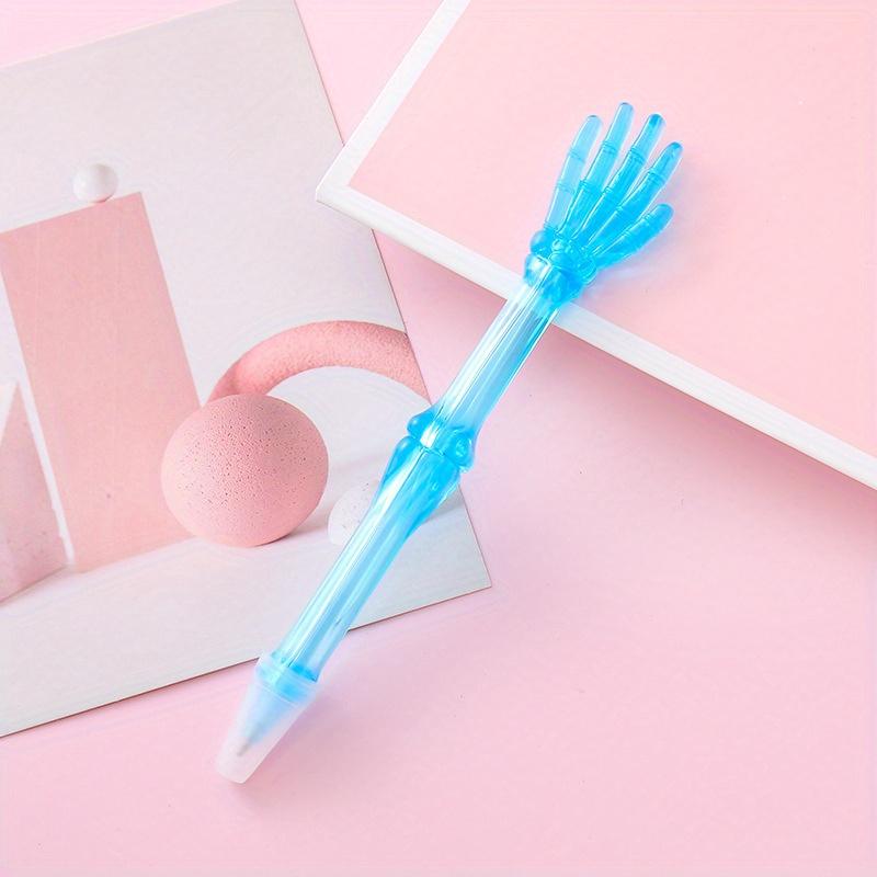 Back To School Season 10pcs 0.5mm Transparent Finger Ballpoint Pen Creative Stationery Gesture Pen Prize Gift Office Oily Signature Pen