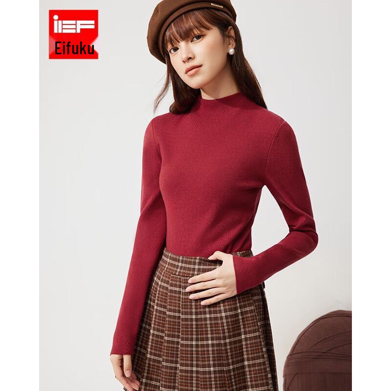 

Топ вязаный с полувысоким воротником IEF Aiyifu из серии ДНК F