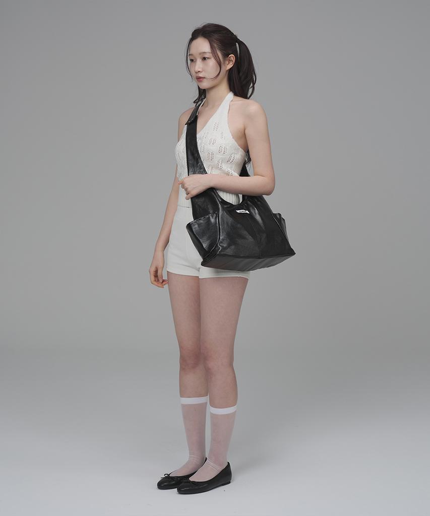 Kimimi Pocket Shoulder Bag Black