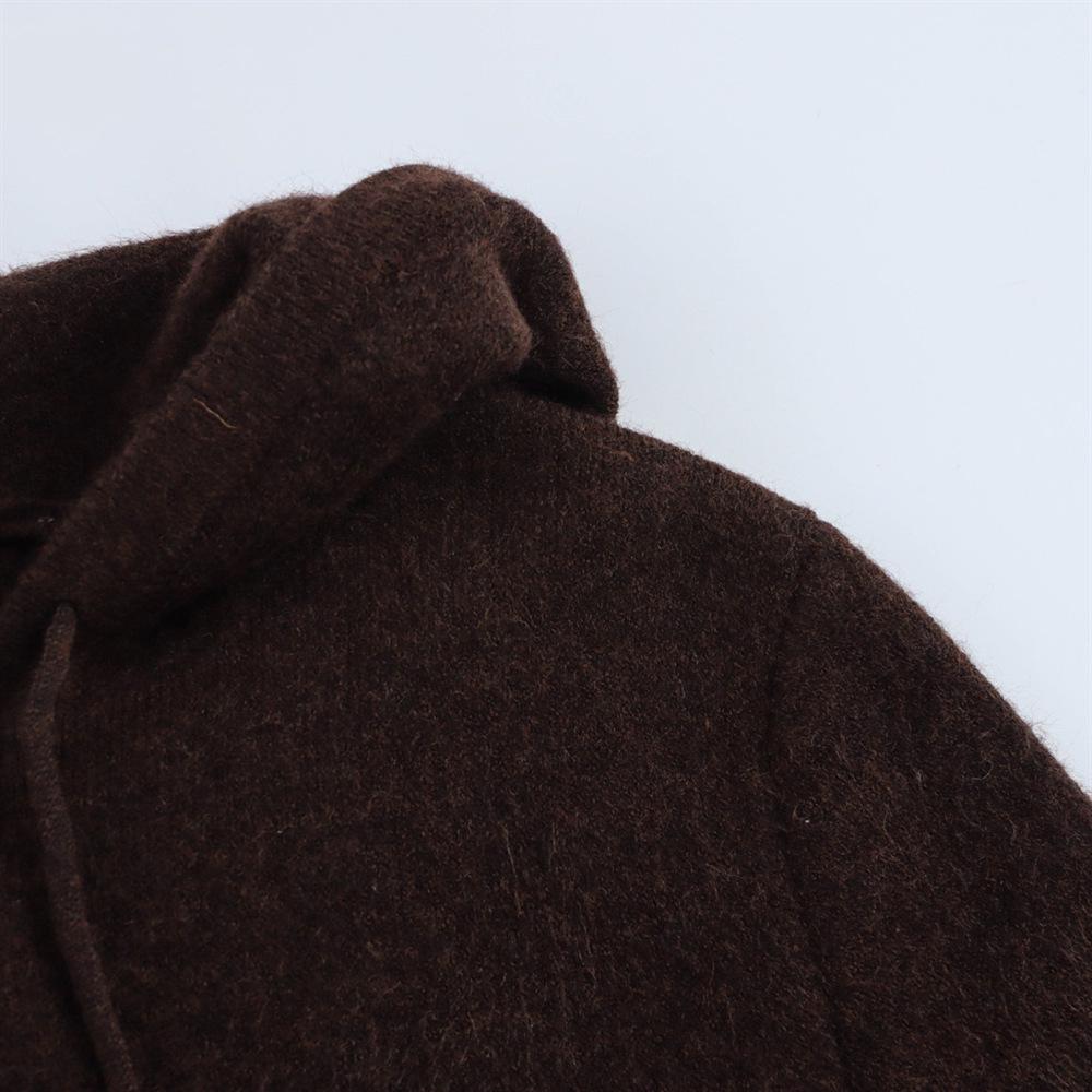 2025 Spring Women's Casual Hooded Knit Sweatshirt Jacket