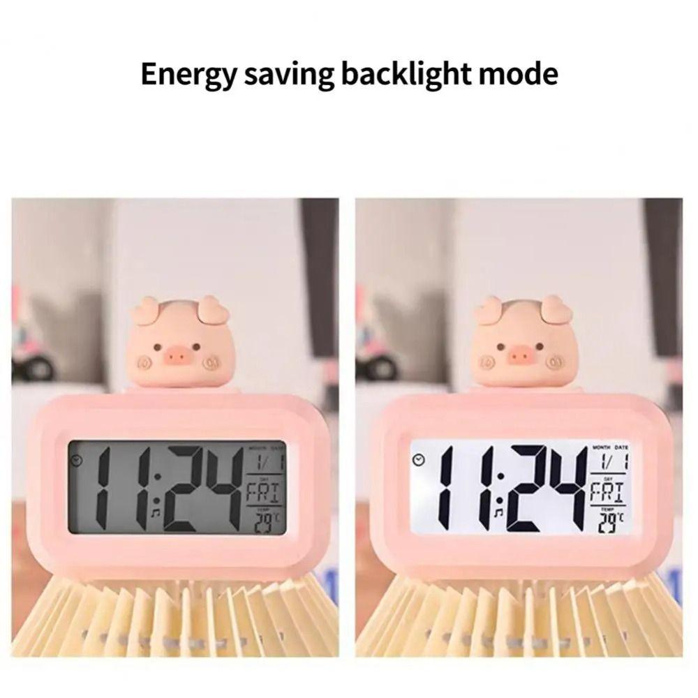 Cute Cartoon Shape Digital Clock Multifunctional Desktop Clock New Children's Electronic Clock