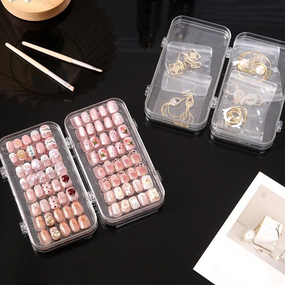 3 Layer Artificial Nail Display Organizer Transparent Nail Tips Display Holder  Household
