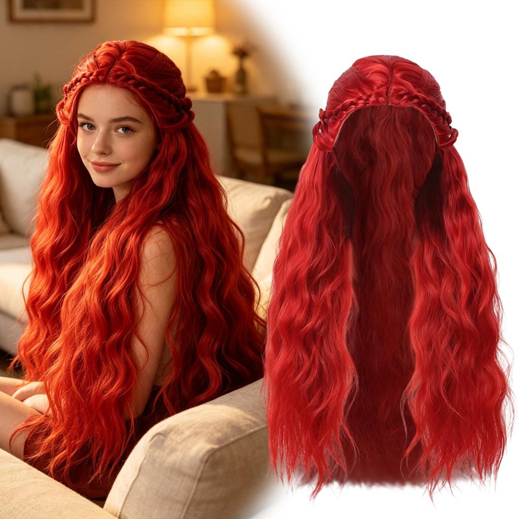 Long Red Wig for Women Cosplay and Party Costume