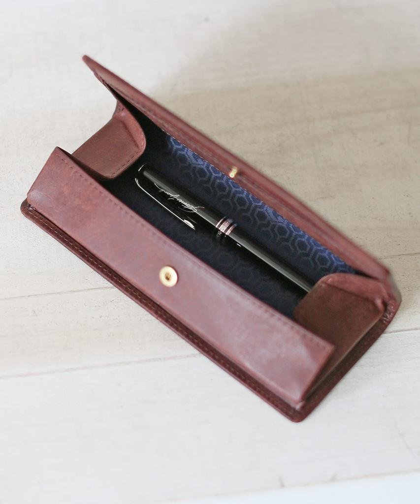Sotto Pueblo Leather Pencil Genuine Box-Shaped Case, Leather, Black, so-z-0191