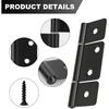 Three Leaf Non-Mortised Hinge with Screws for Mobile Home & RV Interior Furniture Windows Cupboard Etc- Black 10 Pack