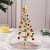 Bell Tabletop Christmas Tree Table Centerpiece Wrought Iron Vintage Style Christmas Mini Christmas Tree for Shelf Mini Christmas Tree