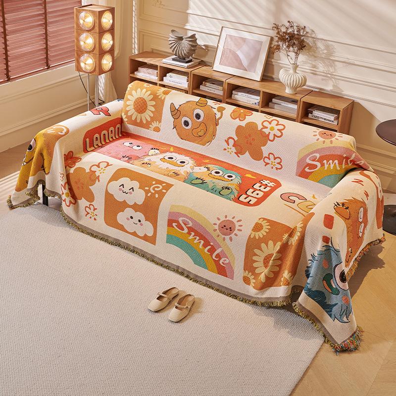 Nordic Style Cross-Border Explosion, Hand-Woven Sofa Cushion, One-Piece Full-Cover Sofa Towel, Anti-Cat Claw And Non-Slip Sofa Cloth