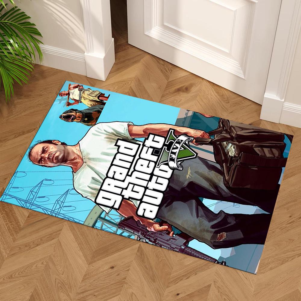 Grand Theft Auto Floor Mat Perfect for Kitchen Dining Room Hallway Living Rooms Antislip Carpet Anime Office Decor Spiritual Gift