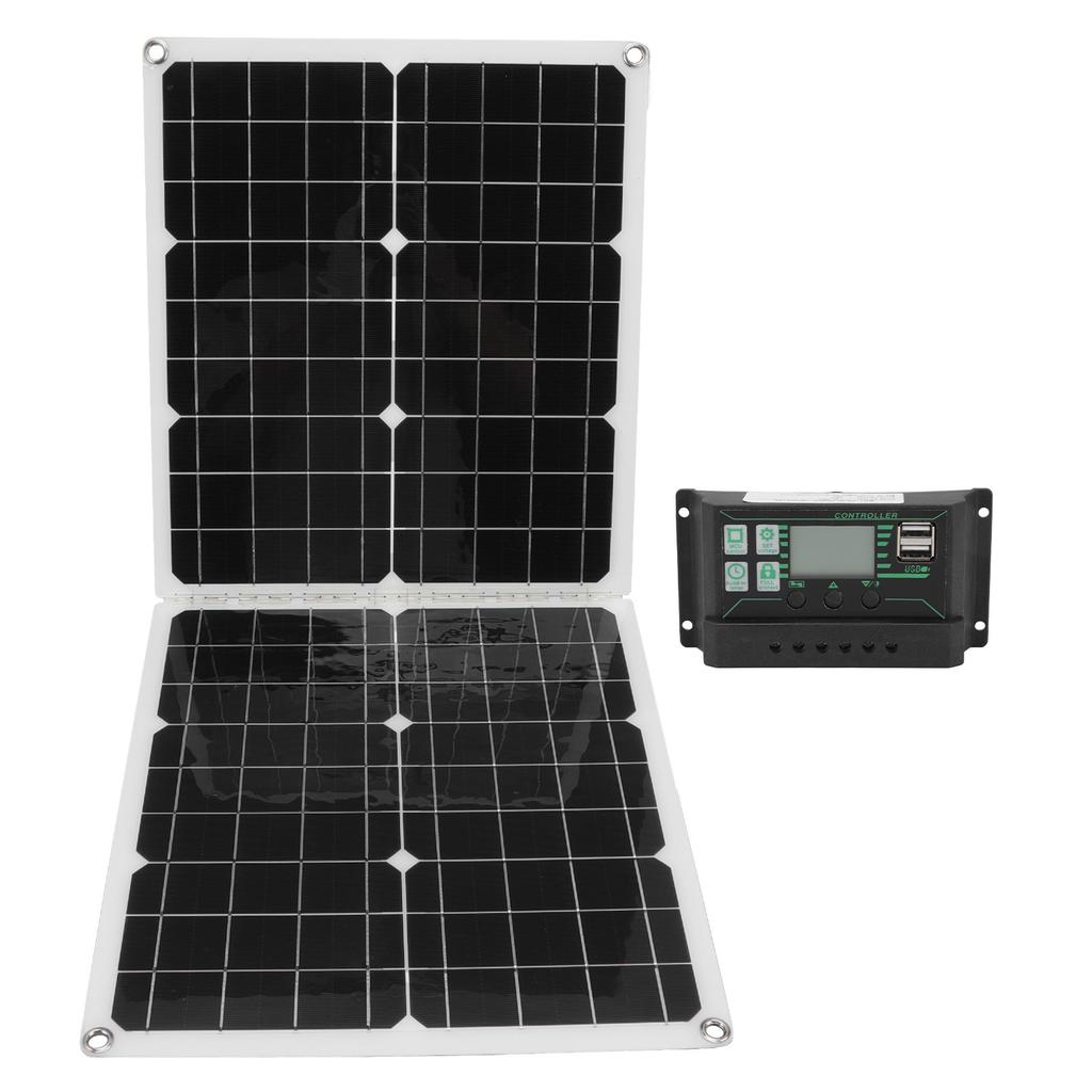 50W 2A Solar Panels Polysilicon Folding Solar Panels Portable Camping Travel High Conversion