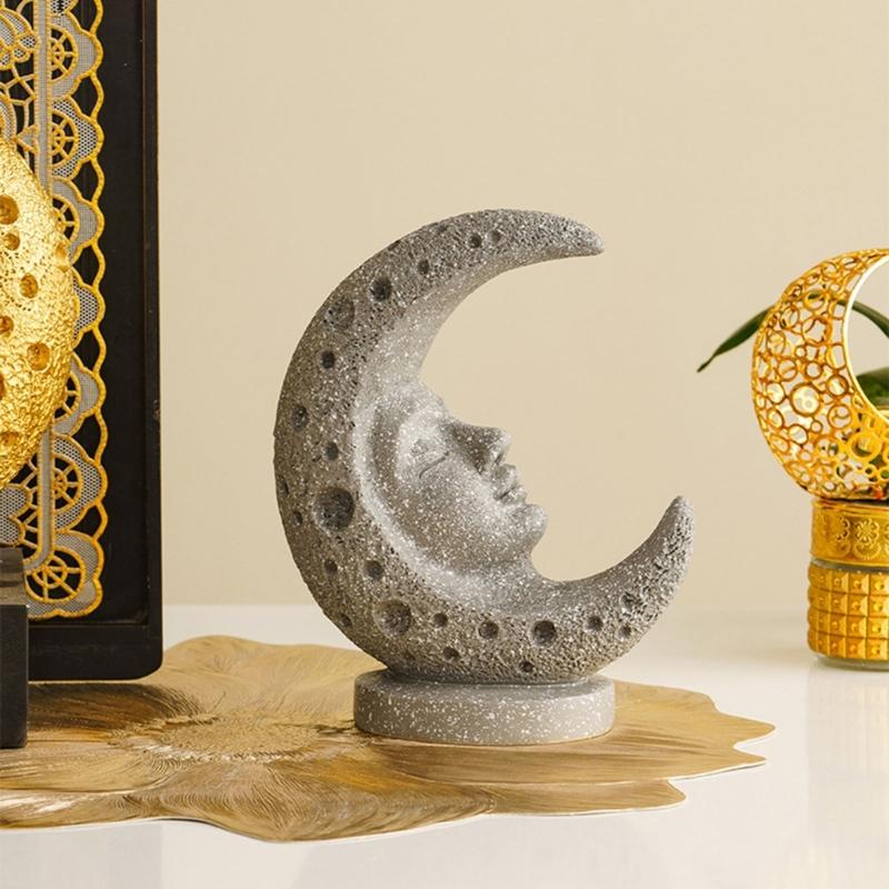 Resin Moon Statue Moon Goddess Sculptures Collectible Figurines Decorative Objects Table Ornament Office Home Decors