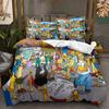 Funny Animation The Simpsons Duvet Cover Microfiber Bedding Set 3D Print Duvet Quilt Cover With Gifts Suitable for Boy and Girls