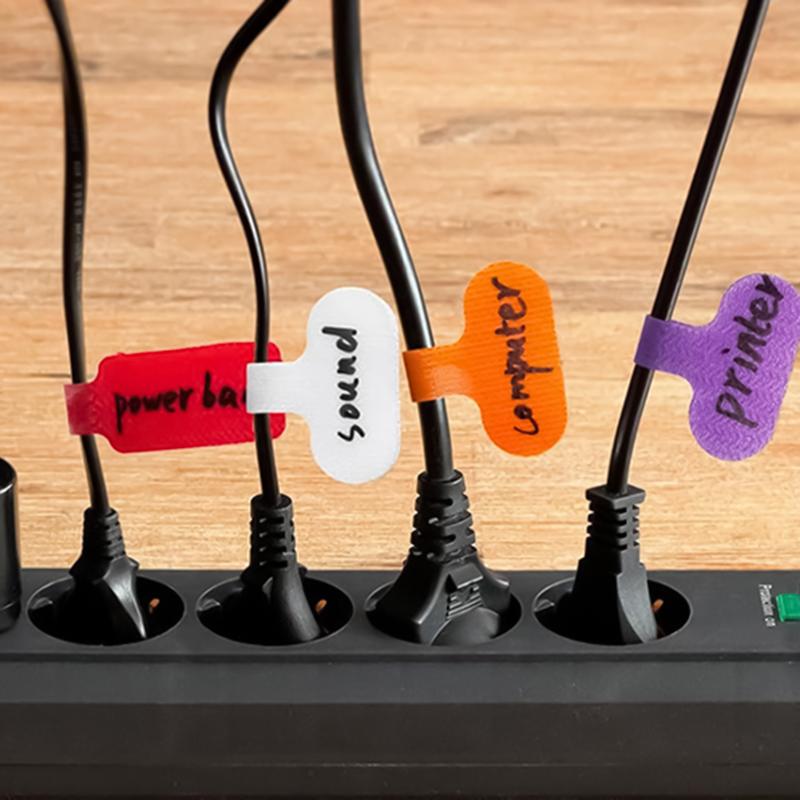 Cable Labels Tags 20 Pcs  Self Adhesive Cable Labels Colorful Waterproof Cord Labels Tags Reusable Wire Organizer for Home