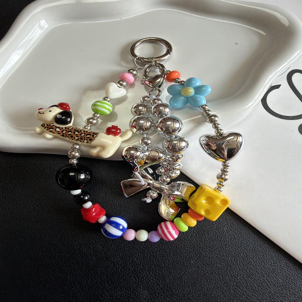 Summer Flower Cartoon Phone Strap With Pvc Beads And Cute Pendant For Girls And Teens