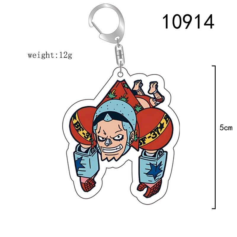 Acrylic Key Chain for One Piece Monkey D. Luffy Franky Trafalgar Law Bepo Nico Robin Acrylic Key Buckle Anime Peripheral Pendant