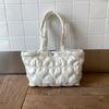 Large Capacity Quilted Heart Bag Korean Women's Handbag Casual Puffy Tote Bag  Girls