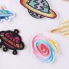 Embroidery Label Embroidery Cloth Badge Planet DIY Patch Sticker Clothing Accessories Flying Saucer Cartoon Badge Cloth Sticker