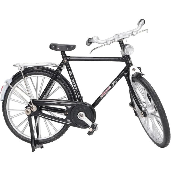 Vintage 1:10 Scale Alloy Bicycle Model – Retro Miniature Bike with Movable Parts, Inflator, Briefcase – Collectible Home Decor & Gift for Kids &