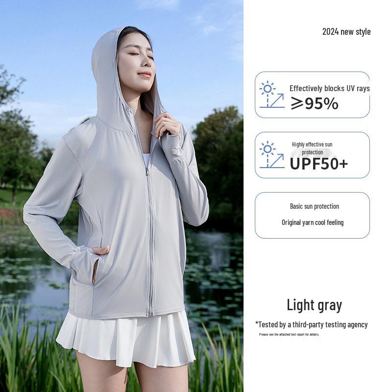 Unisex Ice Silk Summer Sun Protection Jacket – Lightweight, Breathable, Cool, and Loose for Outdoor Sports and Fishing.