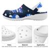 Unisex White Printed EVA Travel Clogs Breathable Soft Sole Slip On Travel Use Beach Garden Daily Walking Beach Sandals Home Use