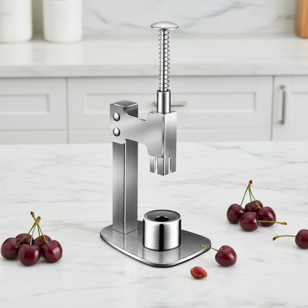Manual Stainless Steel Red Dates Corer Press Type Cherry Pitter Olive Core Remover  Dessert