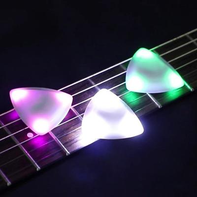 Glowing Guitar Picks LED Light Up Guitar Plectrum Illuminated Guitar Picks Accessory for Acoustic Electric And Bass