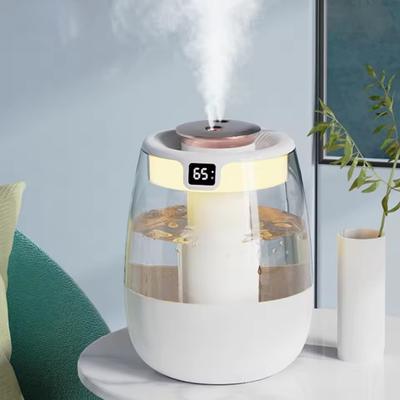 Luftbefeuchter Professionell Große Kapazität Doppelter Sprühanschluss Kaltnebel-Erzeuger für Zuhause Zimmer Büro Leise Desktop-Luftbefeuchter