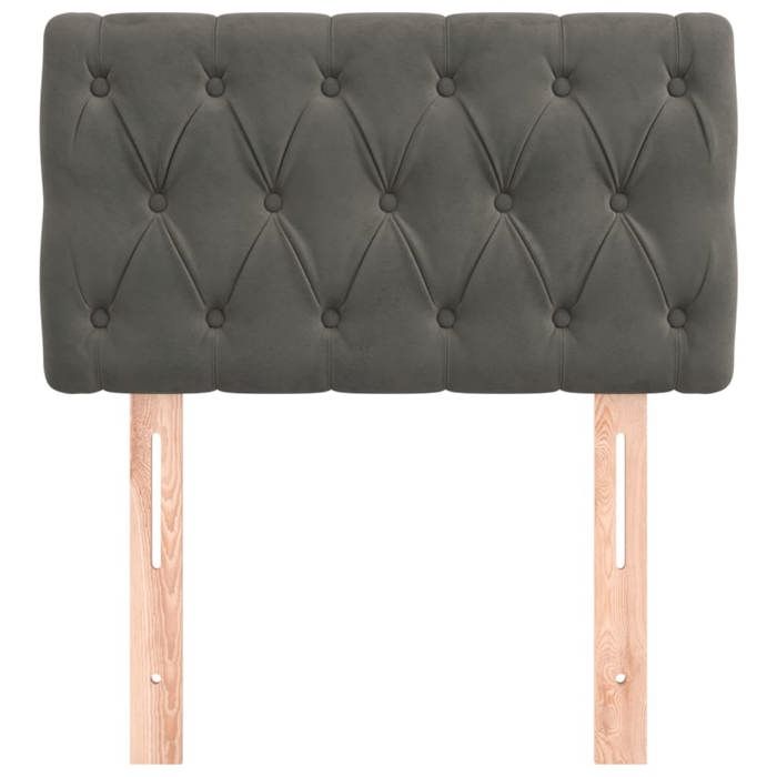 VidaXL Headboard Bedroom Furniture Single Bed Accessory Headboard Frame Interior Dark Grey 80x7x78/88 346307