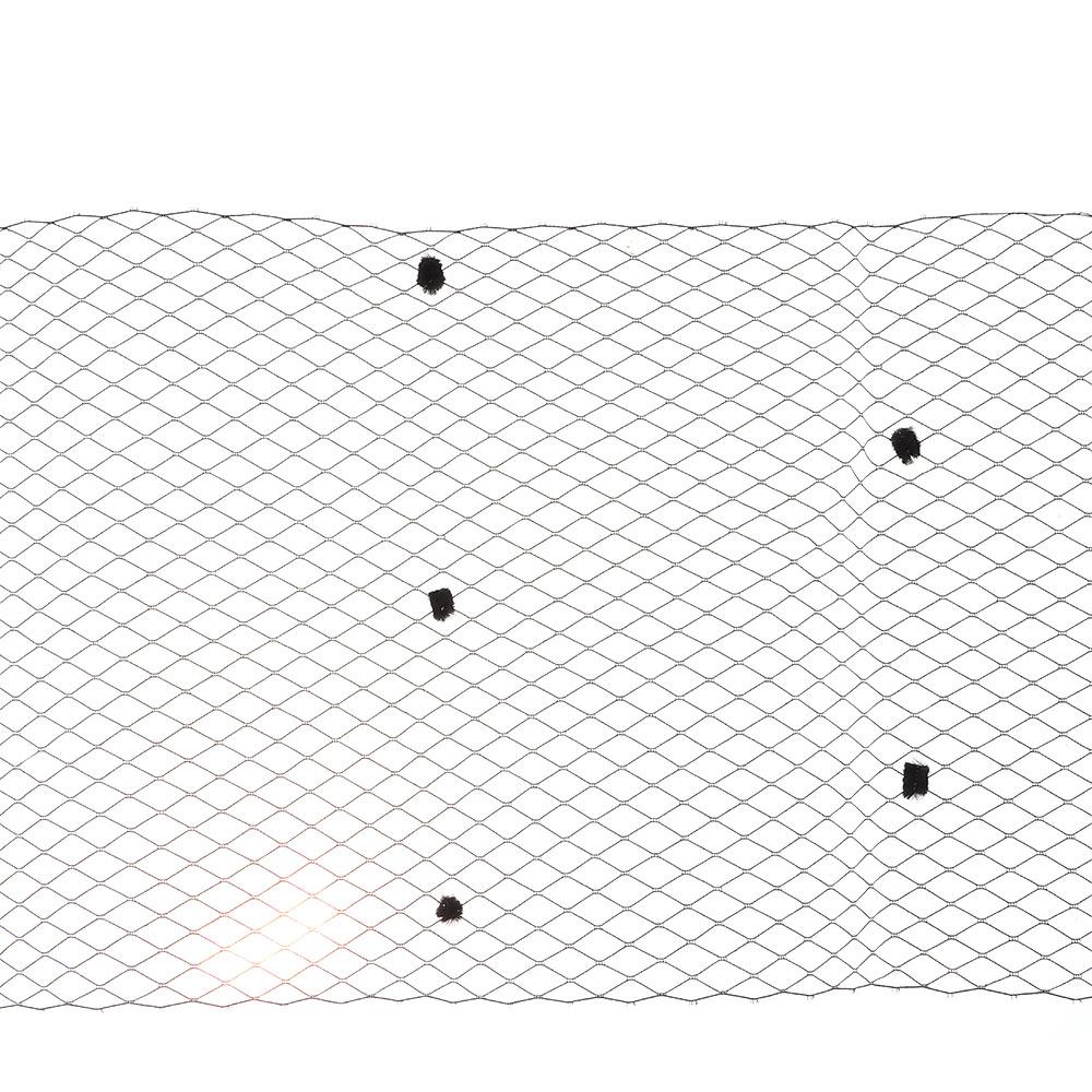 Black Birdcage Veil Netting Fabric Mesh Hat Veil  For Bride's Headdress Veil Making