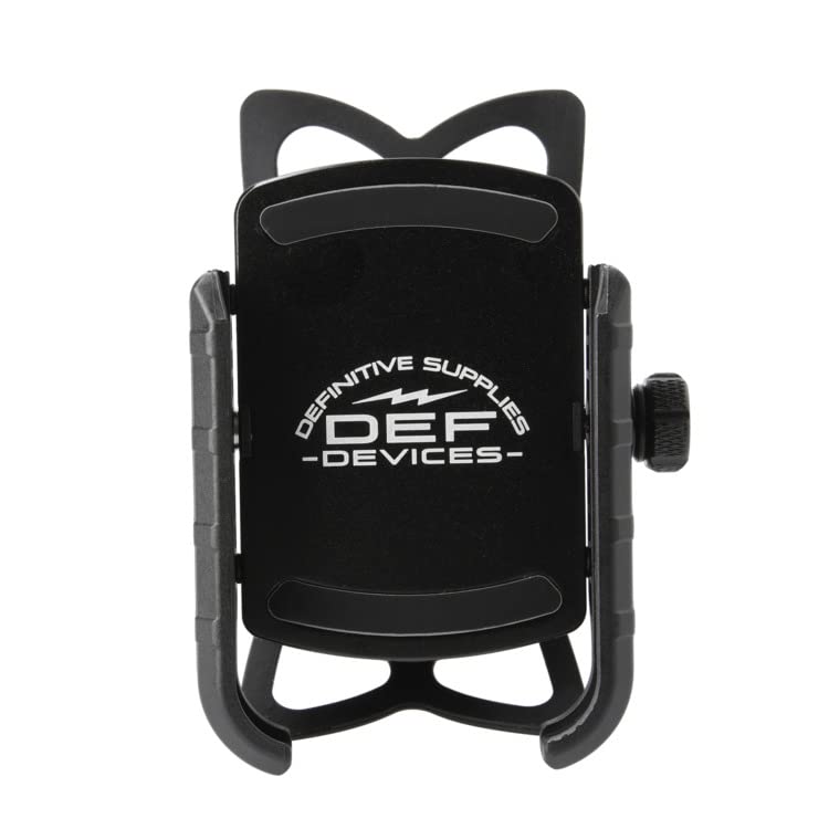 RIDEZ Aluminum Compact Smartphone Holder for Motorcycles and Black Shock-Absorbing, Anti-Vibration Bicycles, (BM8-BK)