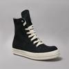 R-o Retro Black Canvas Boots Men Casual Shoes Women Sneaker Classic Design High Top Shoe Lace Up Zipper Ankle Boot Sneakers