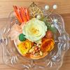 NY Diana welzo Original Konserverade Rosor i en Glaskupa, Gul-Orange