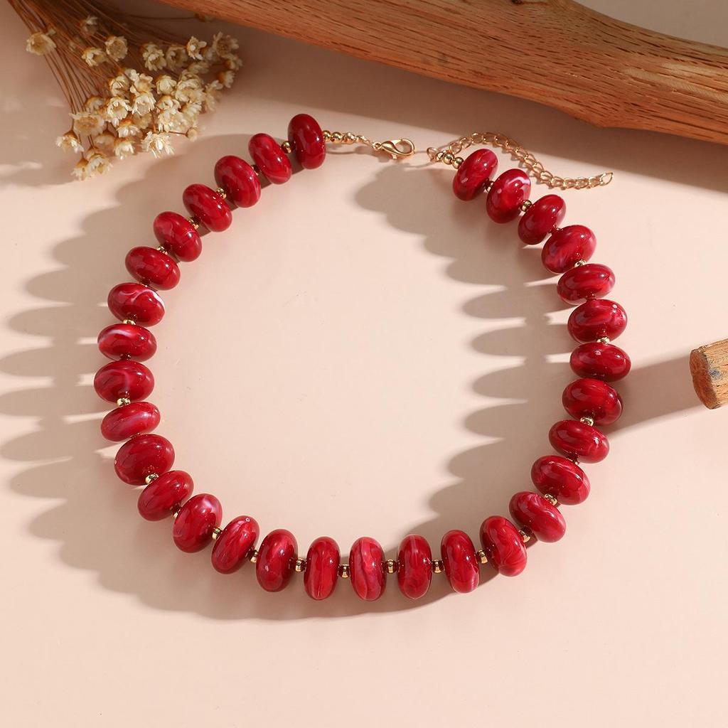 Colorful Retro Ethnic Beaded Necklace: Versatile Layered Accessory for Women