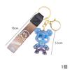 Cute Bear Gradient Resin Keychain for Girls and Boys Easy to Carry Cute Animal Pendant Metal Keychain [Joyasslly] - (Gray)