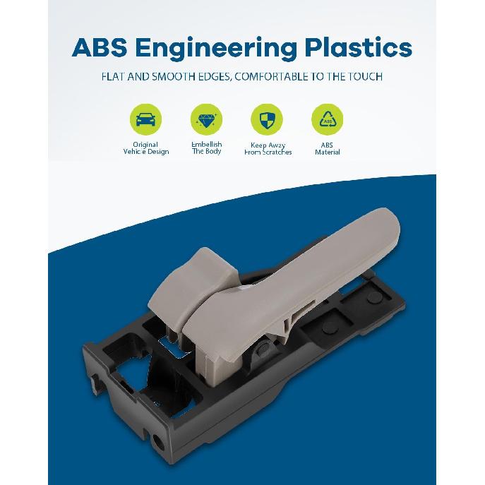 LUJUNTEC Innentürgriffe Vorne Innen Fahrerseite Links für 2000-2006 für Toyota Tundra - 2 Stück Grau - Ersetzt OE-Teile