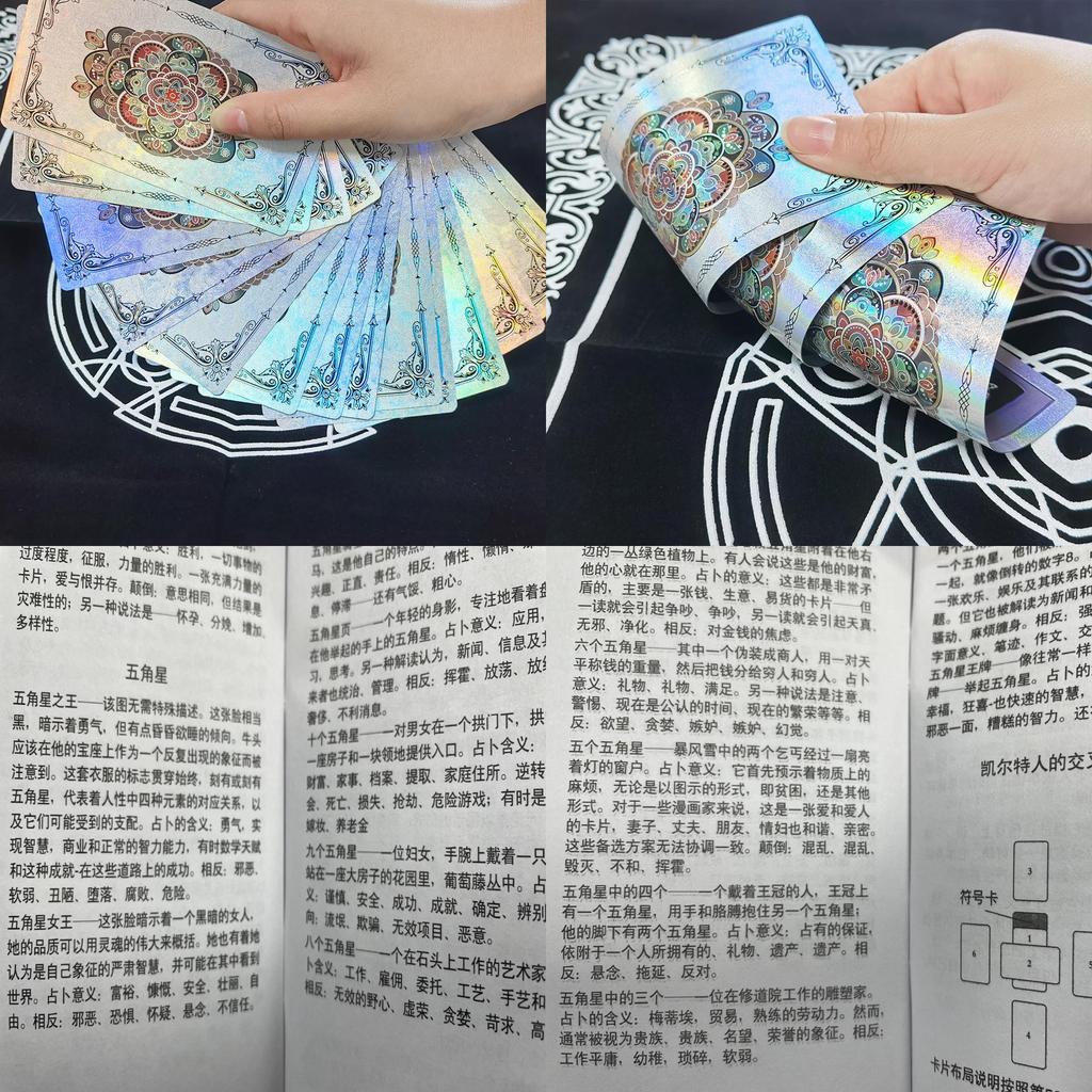 New Arrival Tarot Cards With Gold Foil Waterproof Plastic Pvc Playing Cards For Tabletop Games