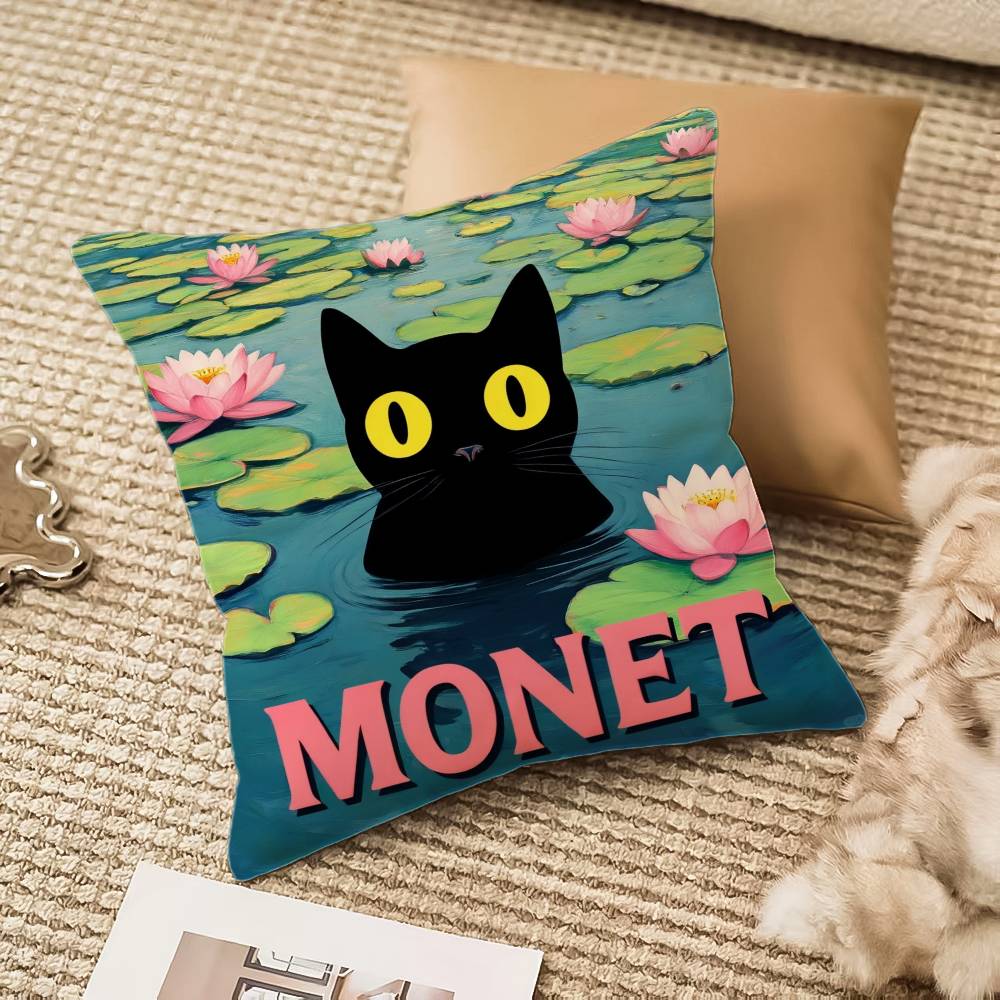 Stjärnigt sött katt Kuddfodral Anti-kvalster Osynlig dragkedja Soffa Säng