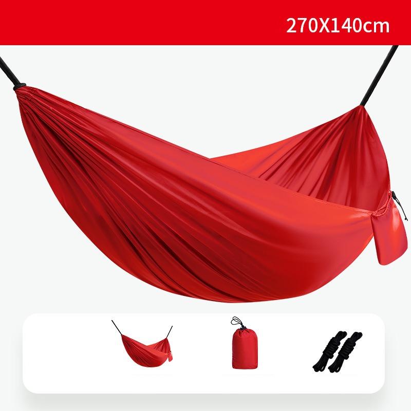 Camping Equipment Hammock Anti Rollover Swing Portable Storage Nylon Parachute Fabric Single and Double Size Outdoor Camping Hiking Garden Hammock