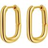 Amicon Chunky Gold Stud Earrings for Women 14k Gold Plated Hypoallergenic Earrings Statement Trendy Fashion Gold Jewelry Gifts