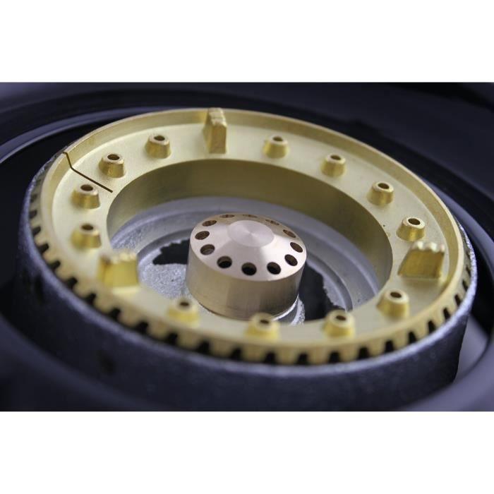 Cuisinière à gaz nj ngb-200 en acier inoxydable 70cm avec 2 brûleurs et brûleur wok gpl