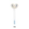 Gold Buckle Pompom Eyelash & Eyebrow Brush with Crystal Rod and Rabbit Ear Comb