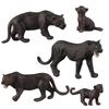 Wildlife Animal Model Toy Black Panther Figurine Jungle Decor For Collectors