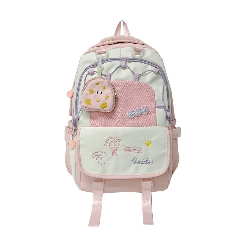 

Милые универсальные контрастные цвета, новый рюкзак высокой ценности, рюкзак большой вместимости для колледжа, женский школьный рюкзак для старшей школы