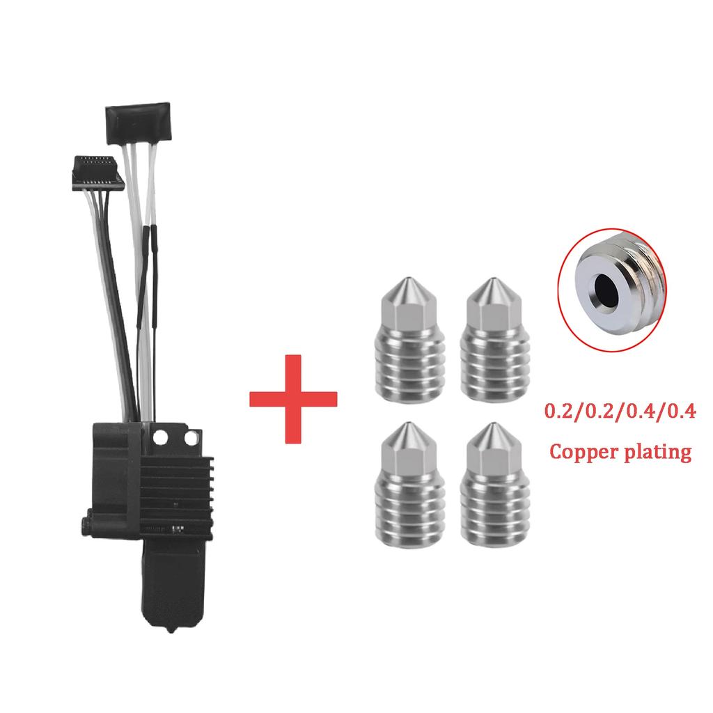 Complete Hotend Assembly Hotend For Bambu Lab X1 X1C P1P P1S with Fan Upgrade 2.0 with Nozzle Complete Bamboo Lab X1 Carbon