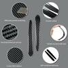 8PCS Carbon Fiber Pattern Car Door Bowl Protective Stickers Door Handle Anti-Scratch Stickers Drop Glue Anti-Collision Strips Pa
