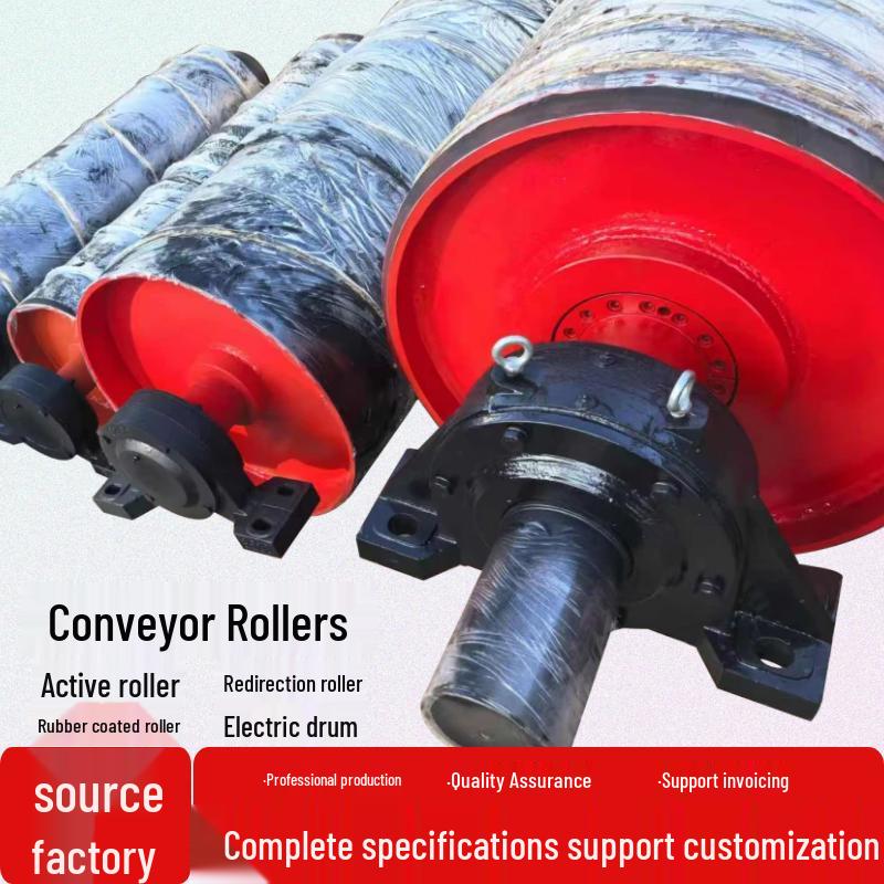 Conveyor Belt Roller: Non-Powered, Active, Redirecting, Rubber-Covered, Electric Options Available