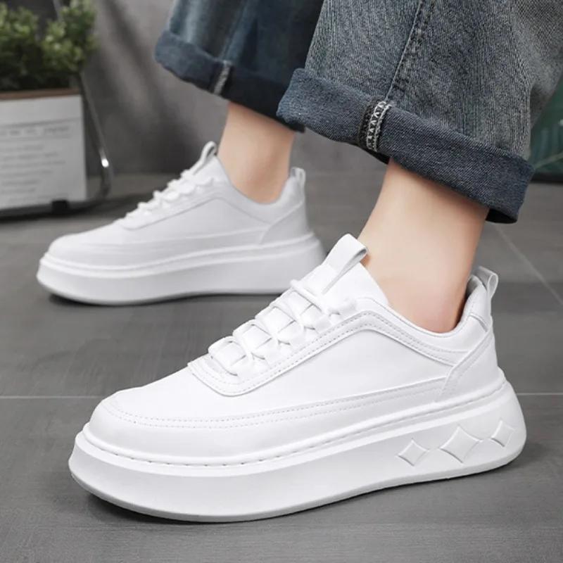 Fashion High Quality Men's Sneakers Summer New Breathable Little White Shoes Fashion Versatile Platform Sports Leisure Board Shoe Hombre