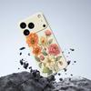 For iPhone 17 Pro Max Case Beautiful Flowers Pattern Printing Straight Edge TPU Phone Back Cover